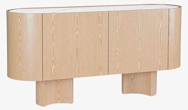 Credenza in legno con piano in pietra Otilia