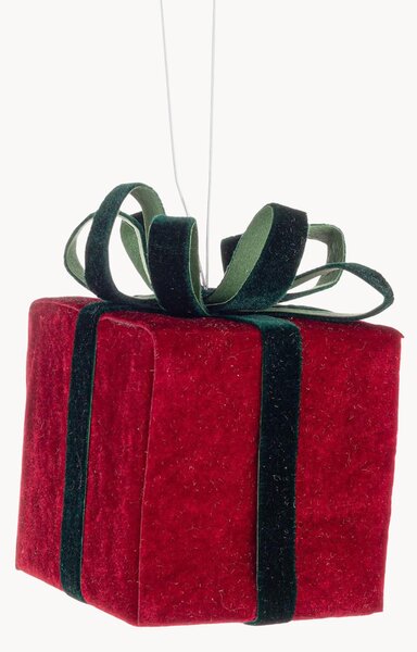 Set di 6 oggetti decorativi natalizi effetto velluto Ertemios Gift