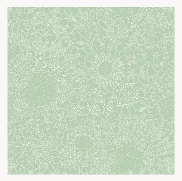 Set di 4 tovaglioli jacquard Mille Guipures Jade