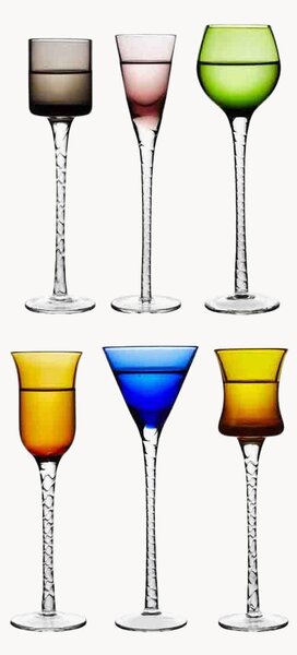 Set di 6 bicchierini da liquore in vetro soffiato London