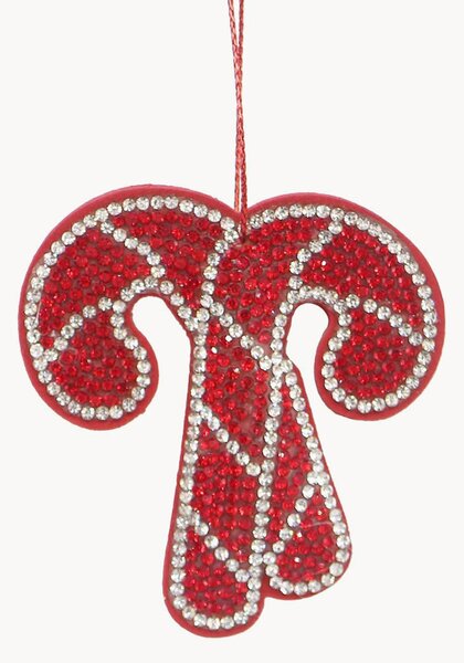 Set di 2 addobbi di Natale in vetro Jewel