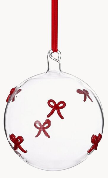 Set di 4 palline di Natale in vetro Olivia