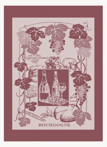 Set di 4 strofinacci jacquard La Bourgogne Bordeaux