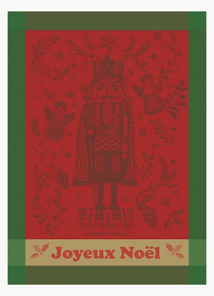Set di 4 strofinacci jacquard Casse Noisette Noel Rouge