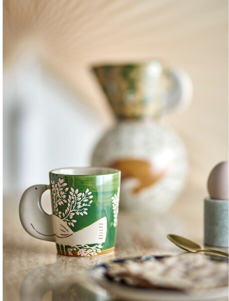 Tazzina per cappuccino verde in ceramica 260 ml Hezha – Bloomingville