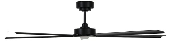 Beacon Lighting Ventilatore da soffitto Monza nero DC silenzioso Ø 152 cm IP55, Nero, Soggiorno / Sala da pranzo, Alluminio, Moderno