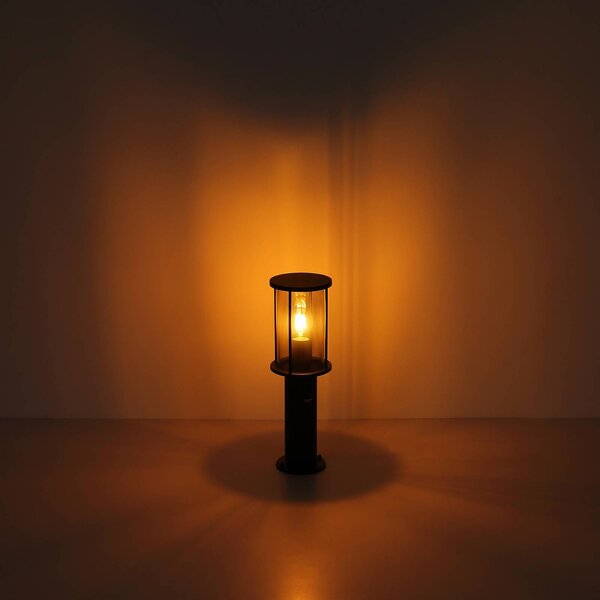 Globo Lampioncino Gracey, altezza 45 cm, nero, acciaio inossidabile, IP54