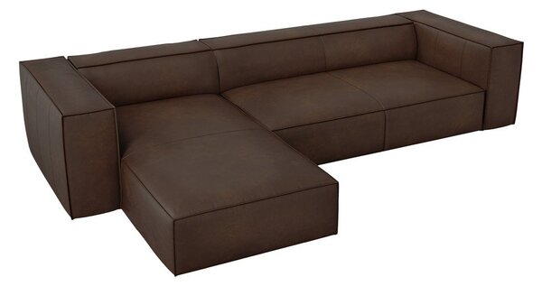 Divano angolare in pelle marrone scuro (angolo sinistro) Madame - Windsor & Co Sofas