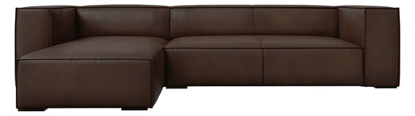 Divano angolare in pelle marrone scuro (angolo sinistro) Madame - Windsor & Co Sofas