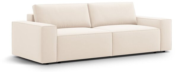 Divano beige allungabile/con contenitore con rivestimento in velluto 247 cm Jodie – Micadoni