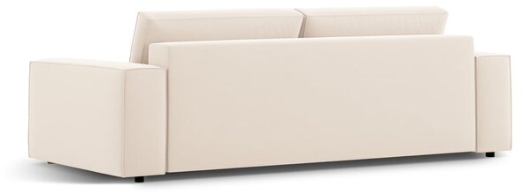 Divano beige allungabile/con contenitore con rivestimento in velluto 247 cm Jodie – Micadoni