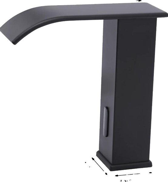 Rubinetto da lavabo, comando touch-free, acqua calda e fredda, nero