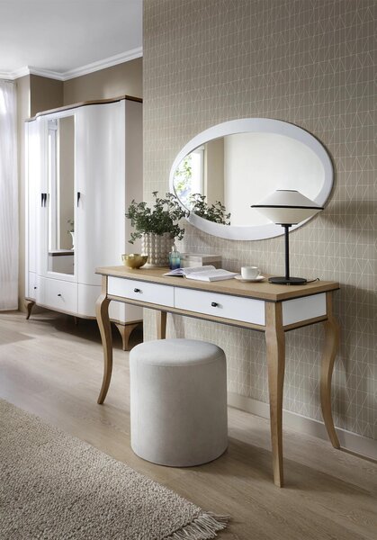 Set da camera da letto guardaroba + tavolo da toilette specchio guardaroba console 3 pezzi