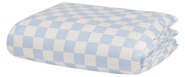 Copripiumino azzurro/color crema in raso di cotone per letto singolo 140x200 cm Plu – noo.ma