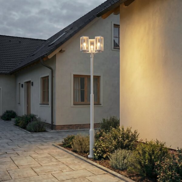 Lampade da esterno Lucande, Siveta, dimmerabile, Grigio, Alluminio