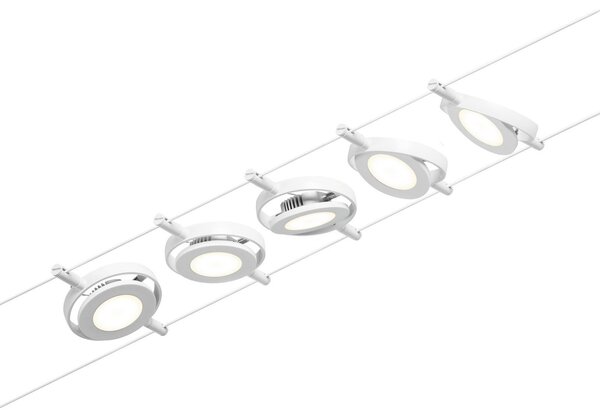 Plafoniera Paulmann, Wire RoundMac, Bianco, Corridoio, Metallo, Moderno