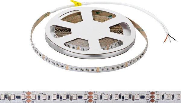 Striscia LED Digitale RGB 24V 22W/m RUNNING Professionale IP20 - 5 metri