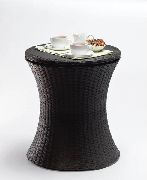 Tavolo da giardino rotondo con vaschetta per il ghiaccio 49,5x49,5 cm Cool - Keter
