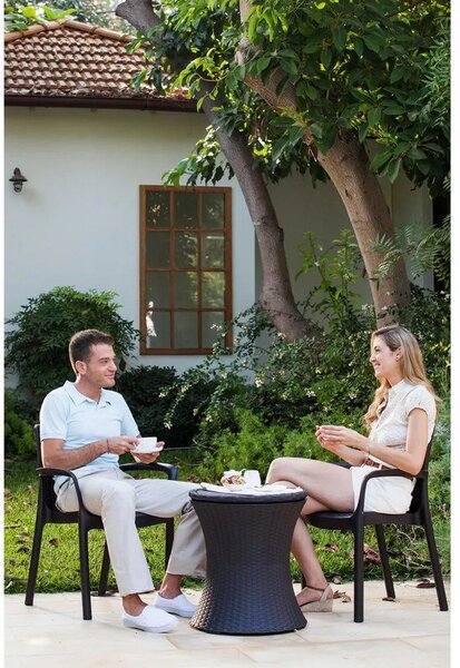 Tavolo da giardino rotondo con vaschetta per il ghiaccio 49,5x49,5 cm Cool - Keter