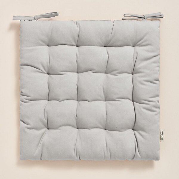 Cuscino di seduta grigio chiaro CARMEN 40x40 cm