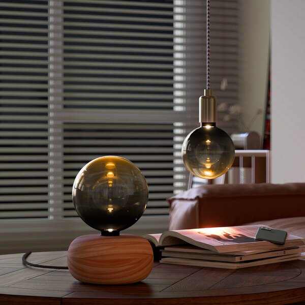 Calex Round Wood lampada da tavolo di legno