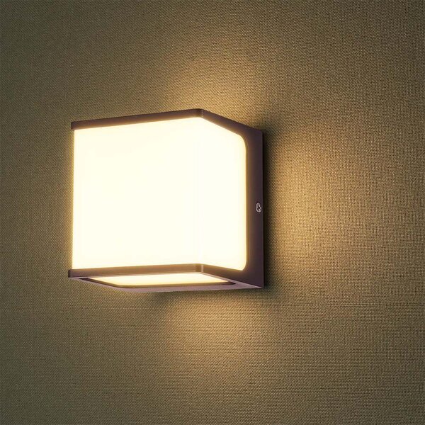 V-TAC VT-708 Lampada LED a Lanterna da parete 8W applique Classica Colore Marrone 3000K IP65 - 10282