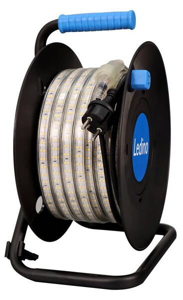 Ledino Striscia LED Wickede 25m su avvolgicavi 300W IP65 25M, Chiaro / Trasparente, Corridoio, Plastica