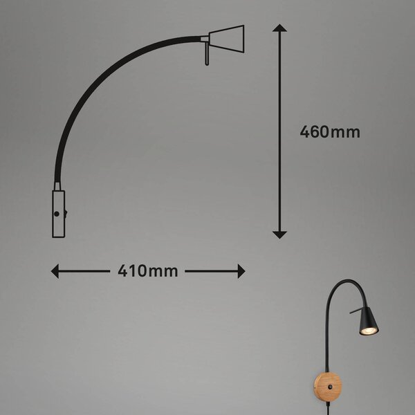 Briloner Applique a LED 2180015 con dettaglio in legno