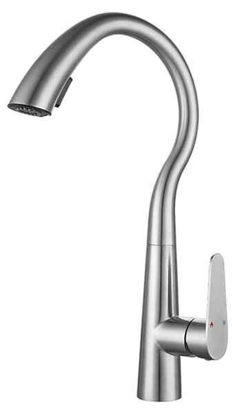 Miscelatore da cucina con doccetta estraibile e design girevole