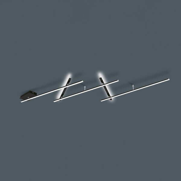Trio Lighting Plafoniera LED Indira orientabile, dimmer nero
