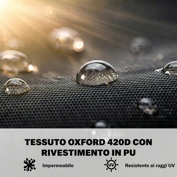 Outsunny Copertura per Dondolo da Giardino 3 Posti Impermeabile e Anti UV, Telo per Dondolo, 220x125x172 cm, Nero | Aosom Italy