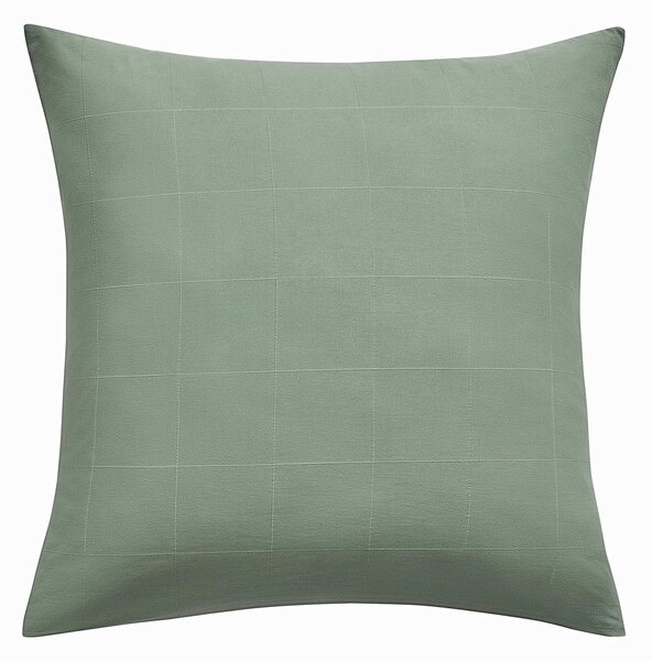 Set copripiumino e federa verde per letto matrimoniale ed esteso 240x220 cm Linella – douceur d'intérieur