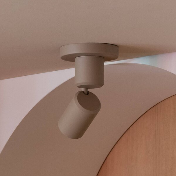 IT´S ABOUT ROMI Plafoniera soffitto Milan, dimmerabile, Crema / Ambra, Soggiorno / Sala da pranzo, Alluminio, Moderno, Plafoniera