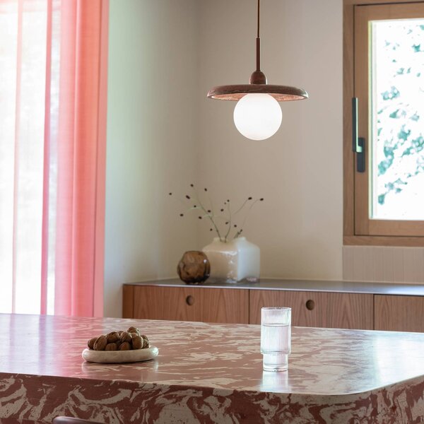 IT´S ABOUT ROMI Lampada a sospensione Tivoli, dimmerabile, Terracotta, Soggiorno / Sala da pranzo, Pietra, Moderno, Lampada a sospensione