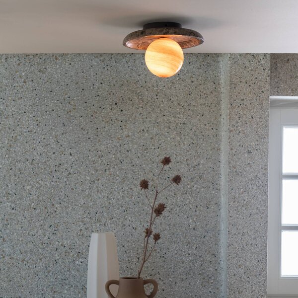 IT´S ABOUT ROMI Plafoniera soffitto Tivoli, dimmerabile, Marrone / Ruggine, Soggiorno / Sala da pranzo, Pietra, Plafoniera