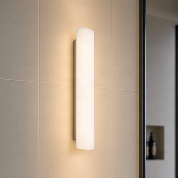 Applique da parete Victoire Lucande, Bianco / Opale, Bagno, Vetro, Moderno, Applique