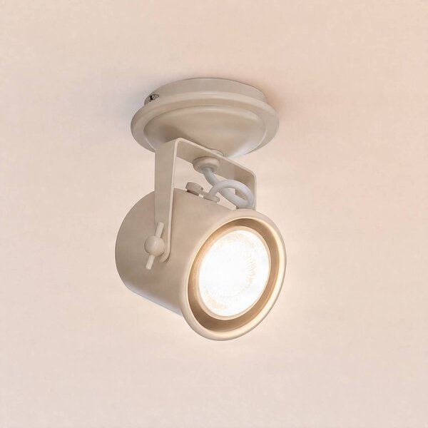 Faretto da soffitto Canico, a una luce, color crema Canico Argon, Crema / Ambra, Soggiorno / Sala da pranzo, Metallo, Moderno, Faretto alogeno