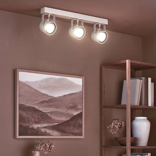 Faretto da soffitto Canico, a 3 luci, color crema Canico Argon, Crema / Ambra, Soggiorno / Sala da pranzo, Metallo, Moderno, Faretto alogeno