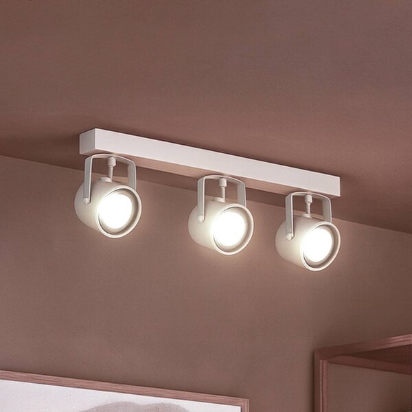Faretto da soffitto Canico, a 3 luci, color crema Canico Argon, Crema / Ambra, Soggiorno / Sala da pranzo, Metallo, Moderno, Faretto alogeno
