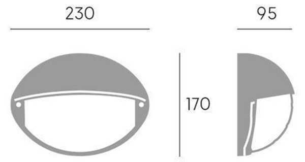 Applique Palpebra Contemporanea Coconut Alluminio Bianco 1 Luce Led 7W 4000K