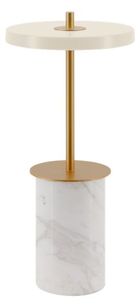 Lampada da tavolo dimmerabile a LED in marmo crema con paralume in metallo (altezza 25,5 cm) Asteria Move Mini - UMAGE