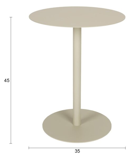 Tavolino rotondo in acciaio ø 35 cm Snow – Zuiver