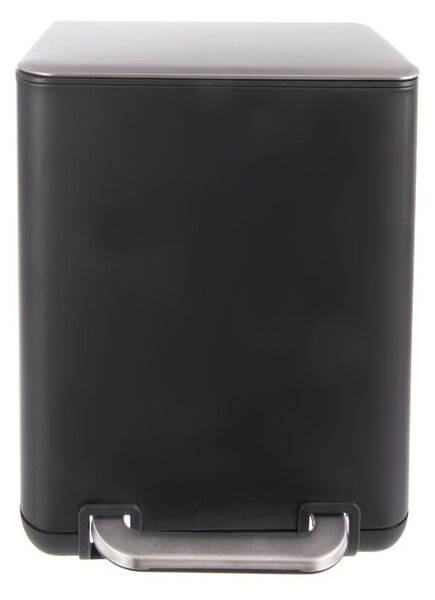 Cestino per la spazzatura nero in acciaio inox con pedale 20 l Black – Orion