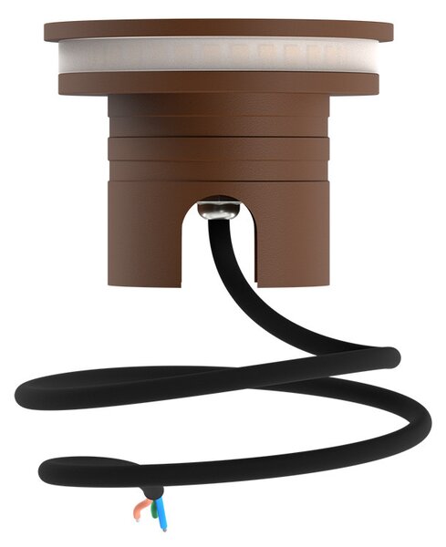 Faro LED interrato da Giardino 6W IP67 220V Luce Radente 360°- Corten