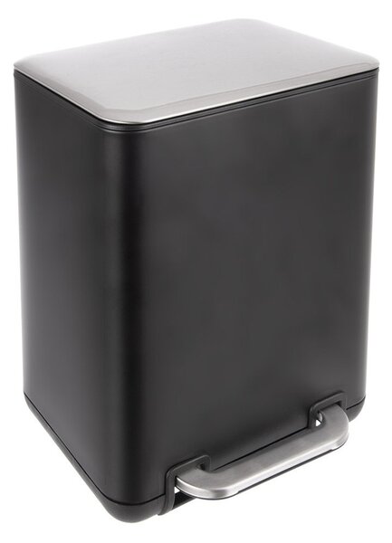 Cestino per la spazzatura nero in acciaio inox con pedale 20 l Black – Orion