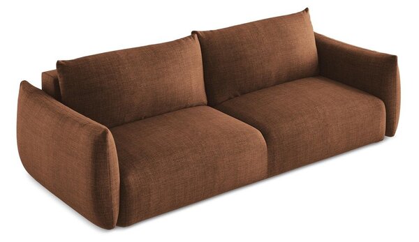 Divano color terracotta allungabile 230 cm Leila – Makamii
