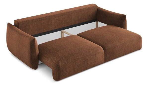 Divano color terracotta allungabile 230 cm Leila – Makamii