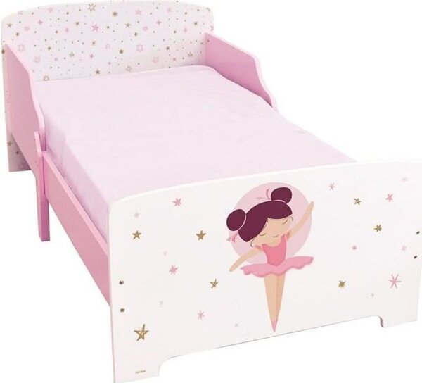 Letto, design Ballerina, 140 x 70 cm, con rete a doghe, lettino per bambini dai 36 mesi, FUN HOUSE