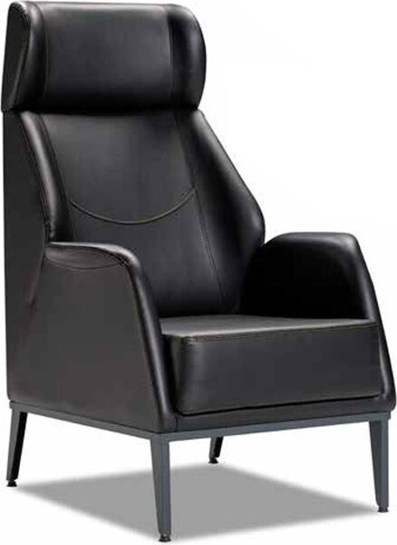Poltrona in pelle nera poltrona studio di design poltrona direzionale mobili di pregio nuovi