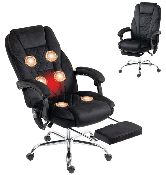 Sedia da ufficio Vinsetto con massaggio a vibrazione, sedia ergonomica per scrivania